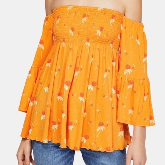 Free People Lana Golden Poppy Top NWT Size XS - Picture 2 of 7